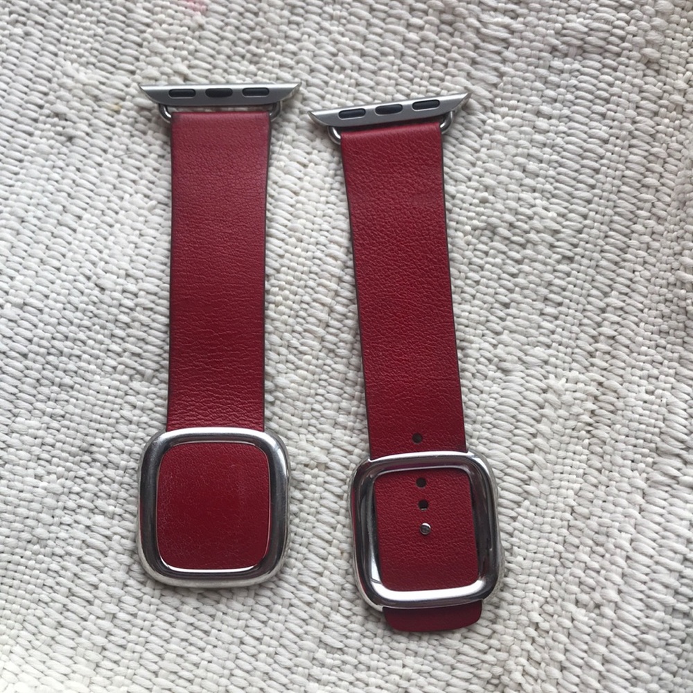 Red leather Apple Watch 38mm Band